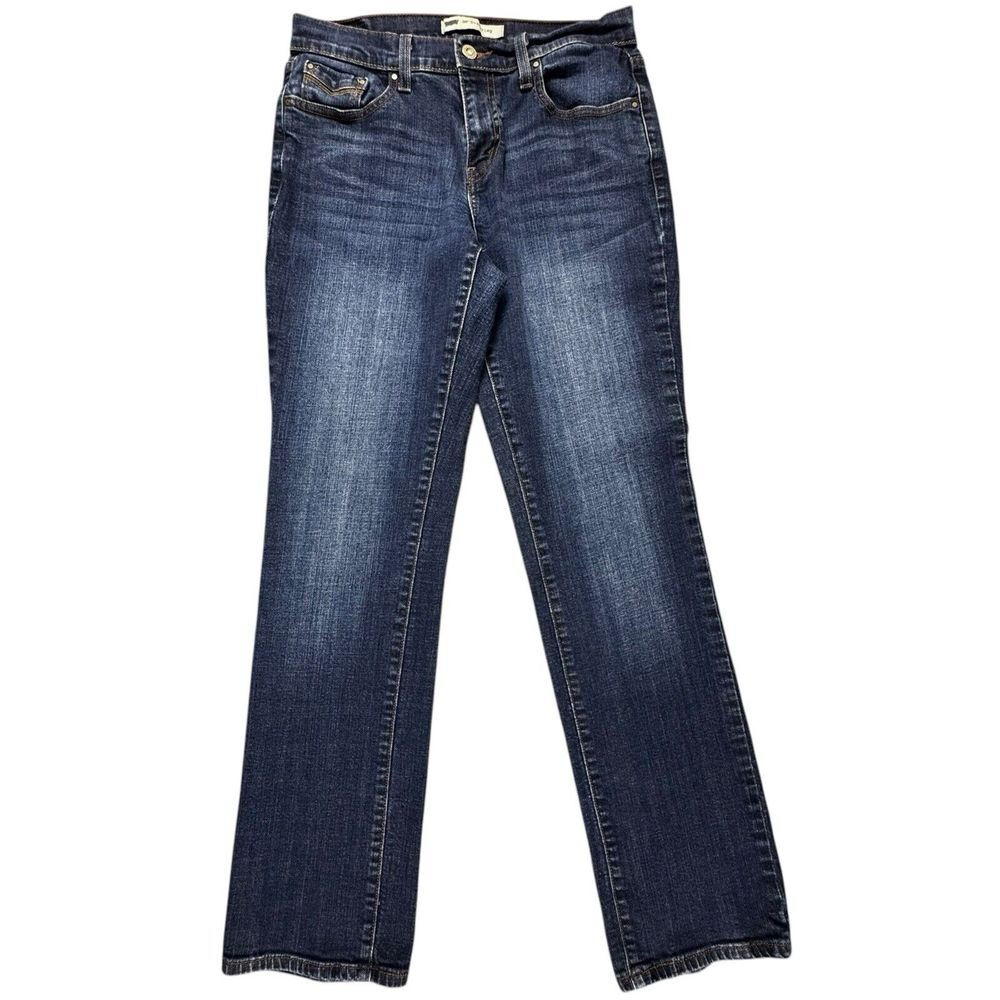 Levi's 505 Straight Jeans Women's 28 Blue Denim Mid Rise Dark Wash 5-Pocket